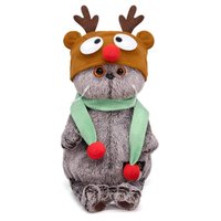 Мягкая игрушка BudiBasa Басик в шапке Олень 19 см - Ks19-201