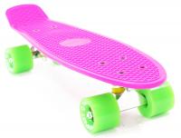 Скейтборд PWSport Classic 22* розовый-зеленый - во3775-5