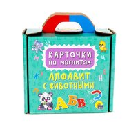 Карточки на магнитах алфавит с животными Проф-Пресс - 142258