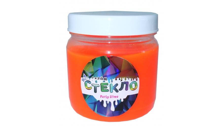 Слайм *Стекло* серия Party Slime, оранжевый неон, 400 гр - 4670032740883