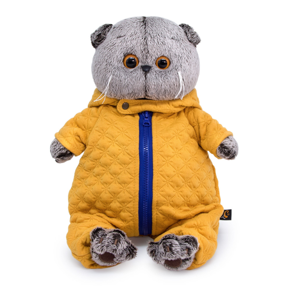 Мягкая игрушка Budi Basa Басик в стеганом комбинезоне 19 см - Ks19-164