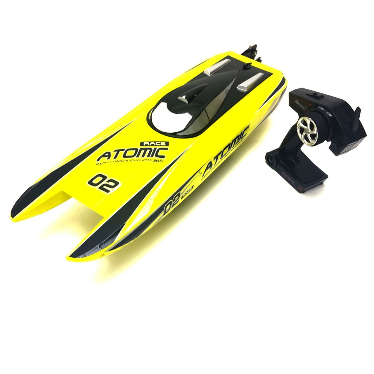 Уценка. Радиоуправляемый катамаран Volantex RC ATOMIC 700 Brushless RTR 2.4G, желтый - EXA79204RY_sale