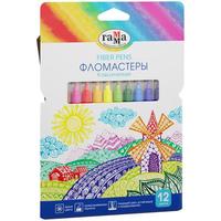 Фломастеры Гамма Классические 12 цветов смываемые - 180319-11