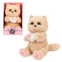 Мягкая игрушка Angel Collection Киска Персик с мышкой 23 см - 681656