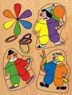Рамка-пазл Wooden Toys *Клоуны* - D103-no