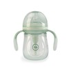 Бутылочка HAPPY BABY антиколиковая с ручками и силиконовой соской olive, 180 мл - 10019O