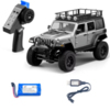 Радиоуправляемый внедорожник MN Model Jeep Wrangler 4WD RTR масштаб 1:12 2.4G - MN-128 SILVER