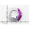 RC Car / Boat Radio Aluminum Steering Sponge Wheel & Adapters 20 Spoke - Black(Spoke) / Blue (Ring) - SWS-3345019_bbu