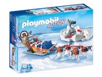 Конструктор Playmobil Полярная экспедиция: Хаски с нарисованными санями - 9057pm