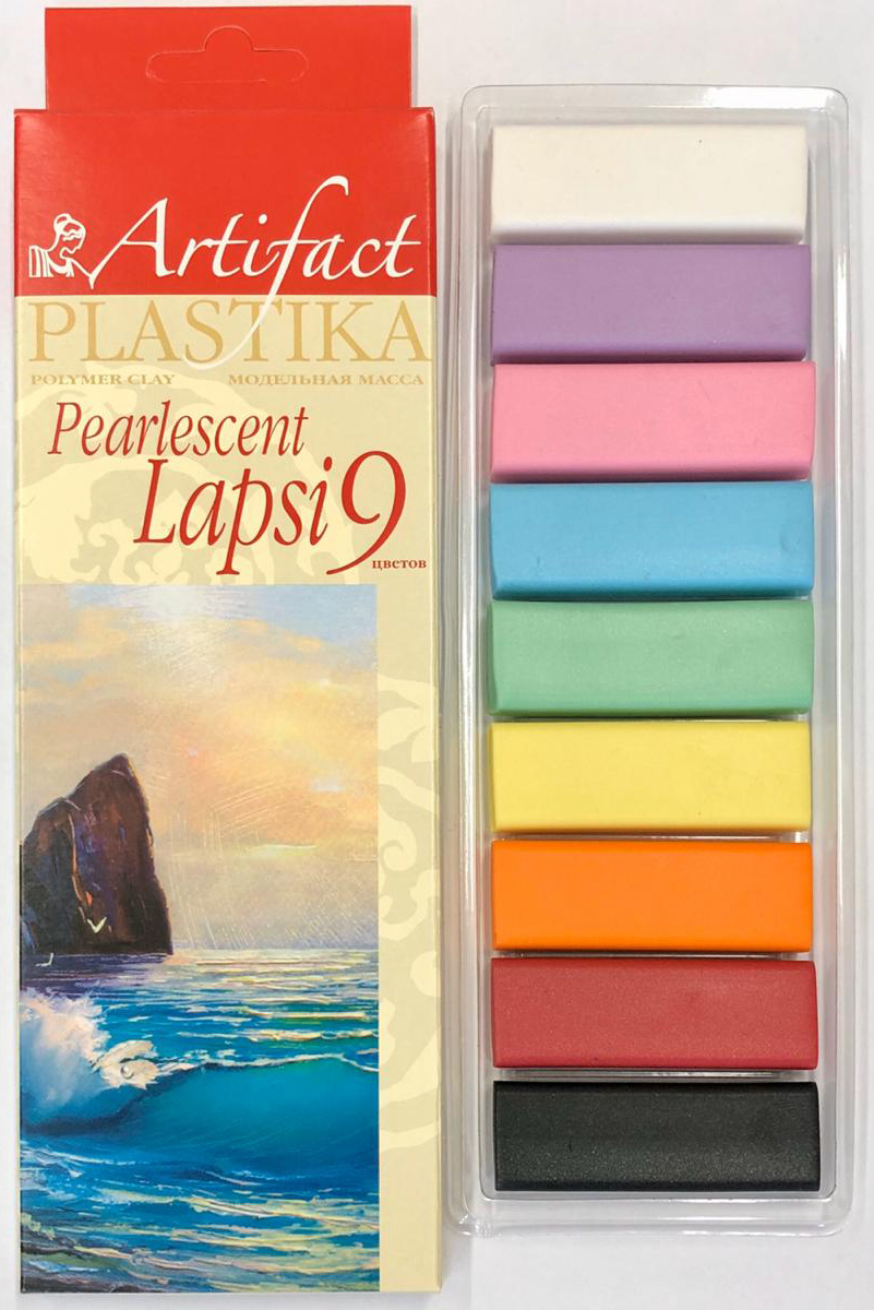 Полимерная глина ARTIFACT LAPSI перламутровые 9 цветов - 7109-38