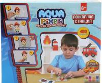 Набор для творчества 1TOY из серии Aqua Pixels, Пожарная станция, 480 деталей - Т13071