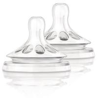 Бутылочка для кормления Philips AVENT Natural, Соска силиконовая с медленным потоком, 2 шт - SCF652|27