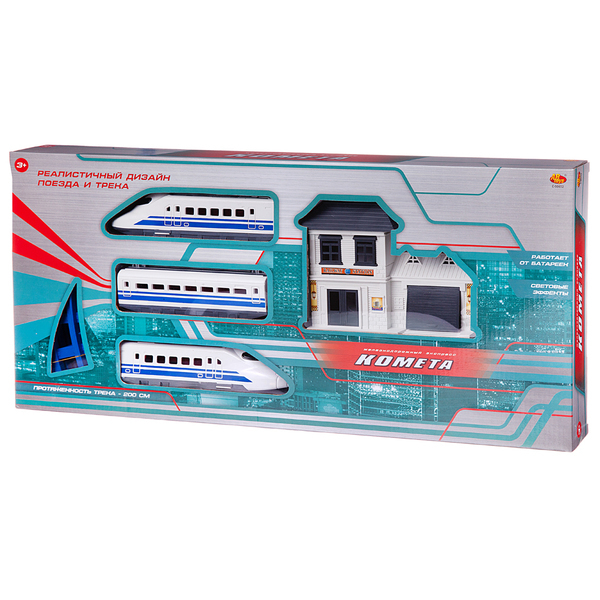 Железная дорога ABtoys *Комета. Железнодорожный экспресс*, 200 см, эл|мех, 42 предмета - C-00412