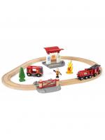 Железная дорога BRIO *Пожарная станция*, свет,звук - 33815