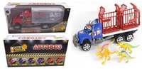 Игровой набор Junfa Toys Автовоз с четырьмя фигурками динозавров - C-00370