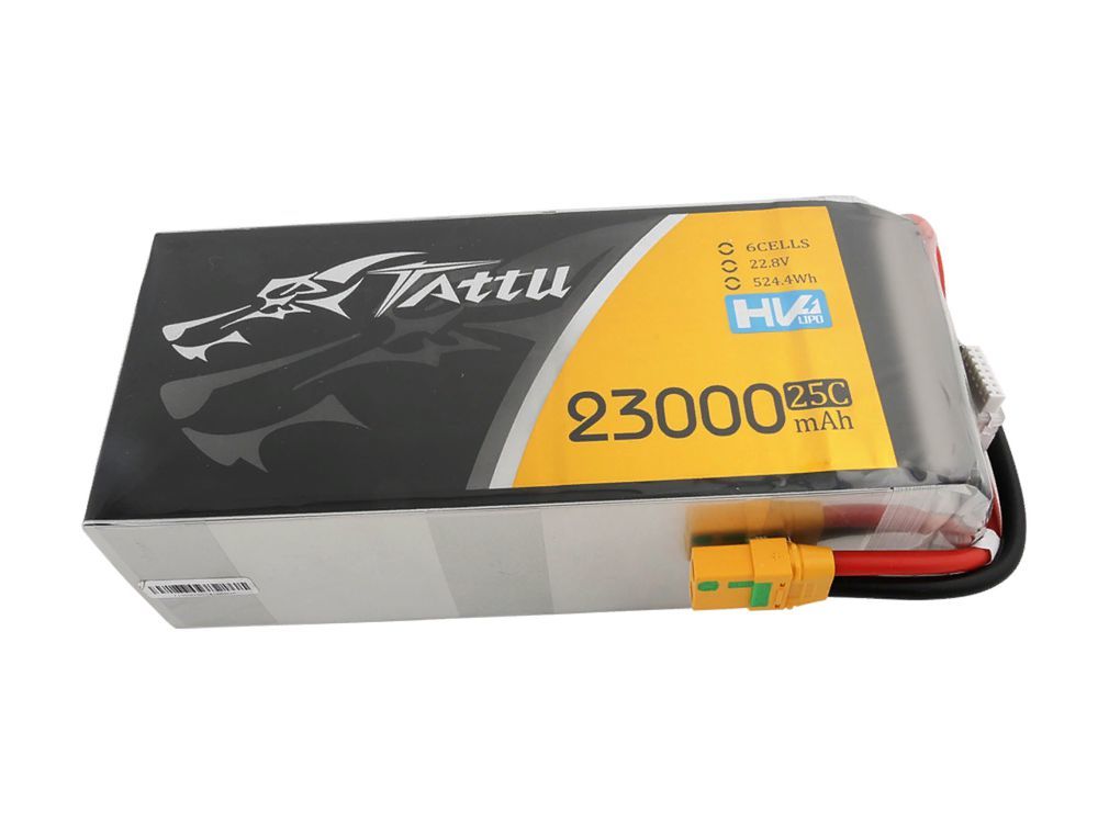 Аккумулятор GensAce LiPo TATTU 23000mAh 22.8V 25C 6S1P with XT90-S - TA-25C-23000-6S1P-HV-XT90