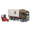 Игровой набор – Фургон Scania UPS с погрузчиком и паллетами - 03-581