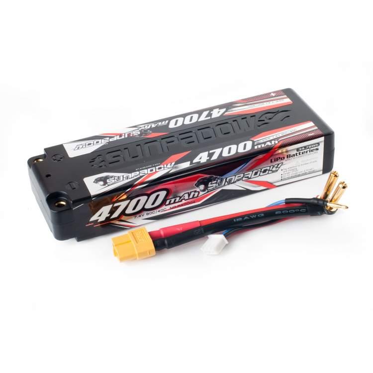 Аккумулятор Sunpadow Li-Po 2S1P 4700mAh 40C|60C XT60 Hardcase - SP-4700-2-40C-S-XT