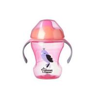 Поильник-непроливайка с крышкой с ручками Tommee Tippee Explora Easy Drink (розовая), 230мл - 44711087-2