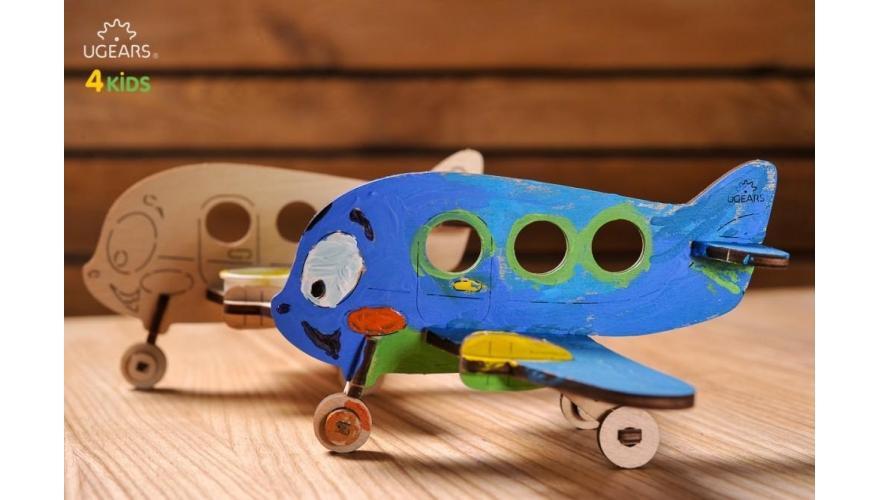 3D-пазл Ugears 4kids Аэроплан - 20002