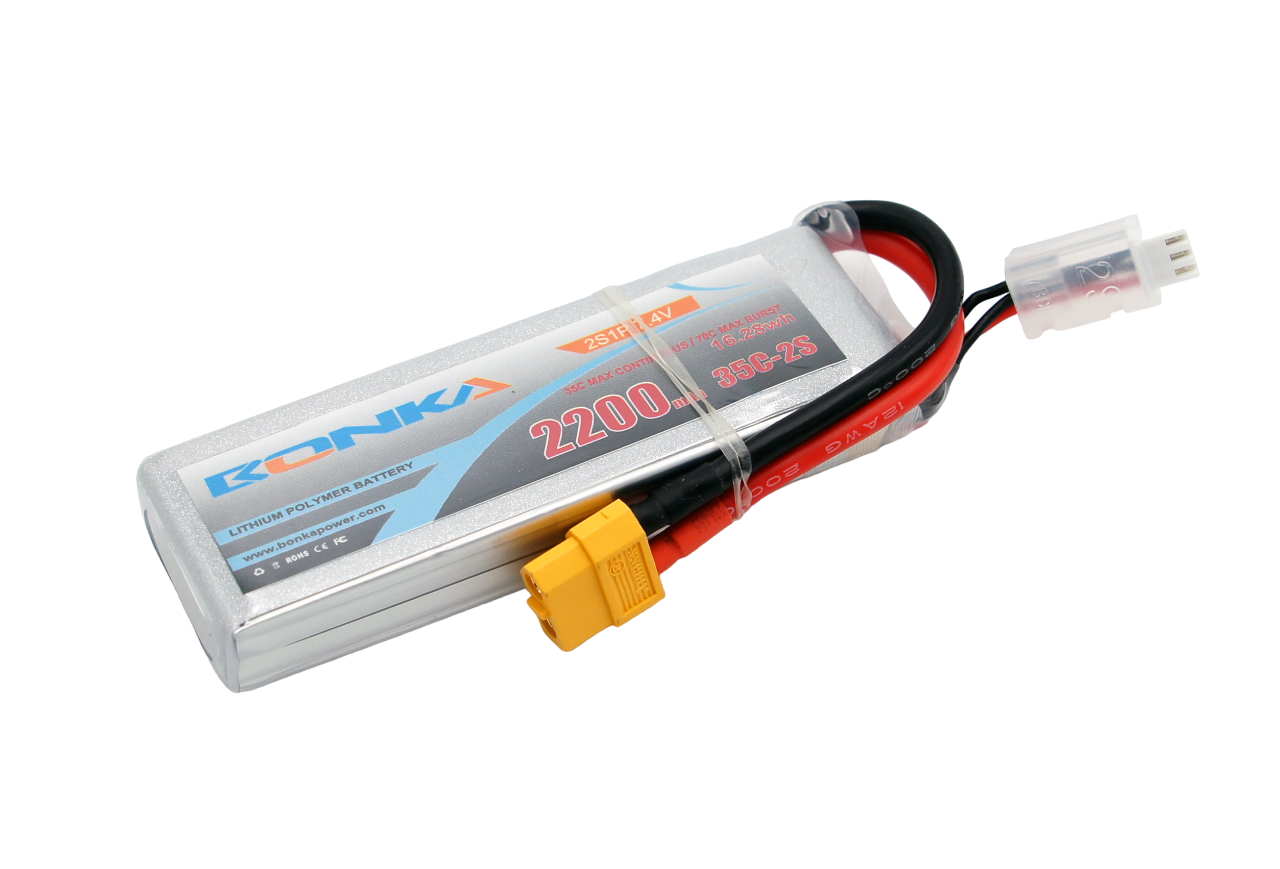 Аккумулятор LiPo Bonka 7.4V 2200мАч 35C (XT60) - BK-2200-35-2S