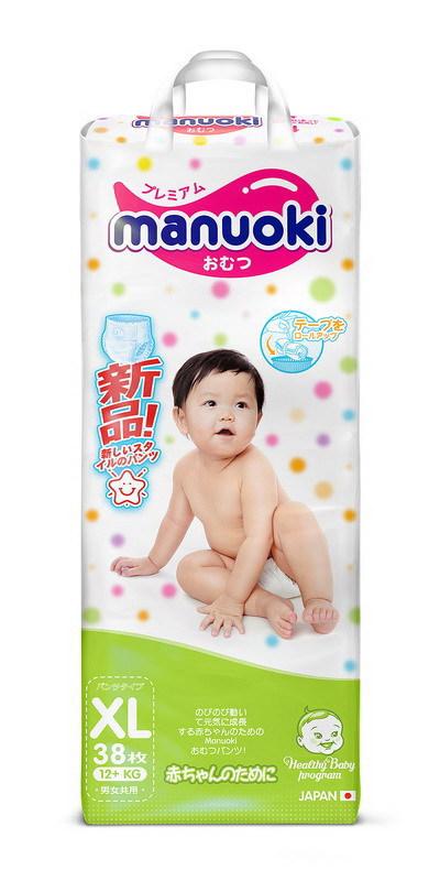 Подгузники-трусики Manuoki XL 12+ кг 38 шт - JPM003