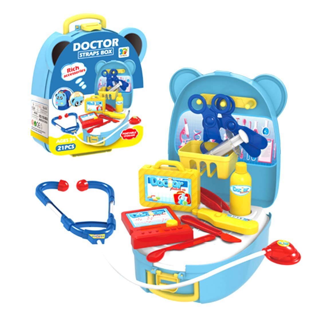 Игровой набор *Доктор*, 12 предметов, чемодан - 118-90A