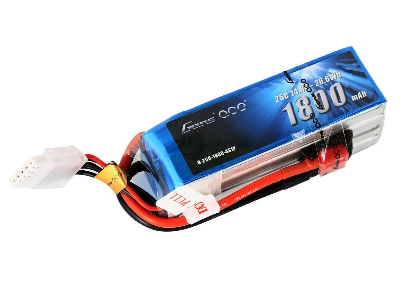 Аккумулятор Li-Po - 14.8В 1800мАч 25C (4S1P) T-PLUG - B-25C-1800-4S1P