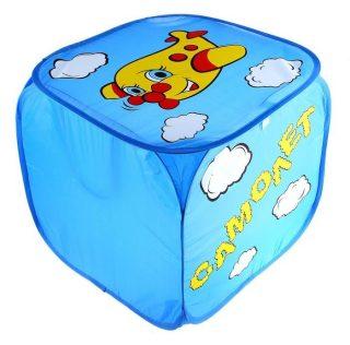 Корзина для игрушек Самолет с ручками и крышкой - 606925
