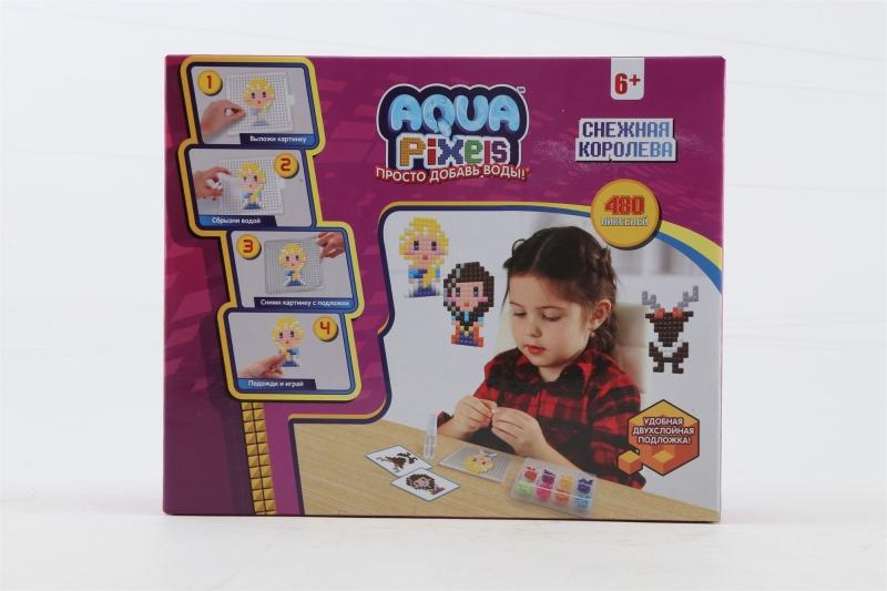 Набор для творчества 1TOY из серии Aqua Pixels, Снежная королева, 480 деталей - Т13075