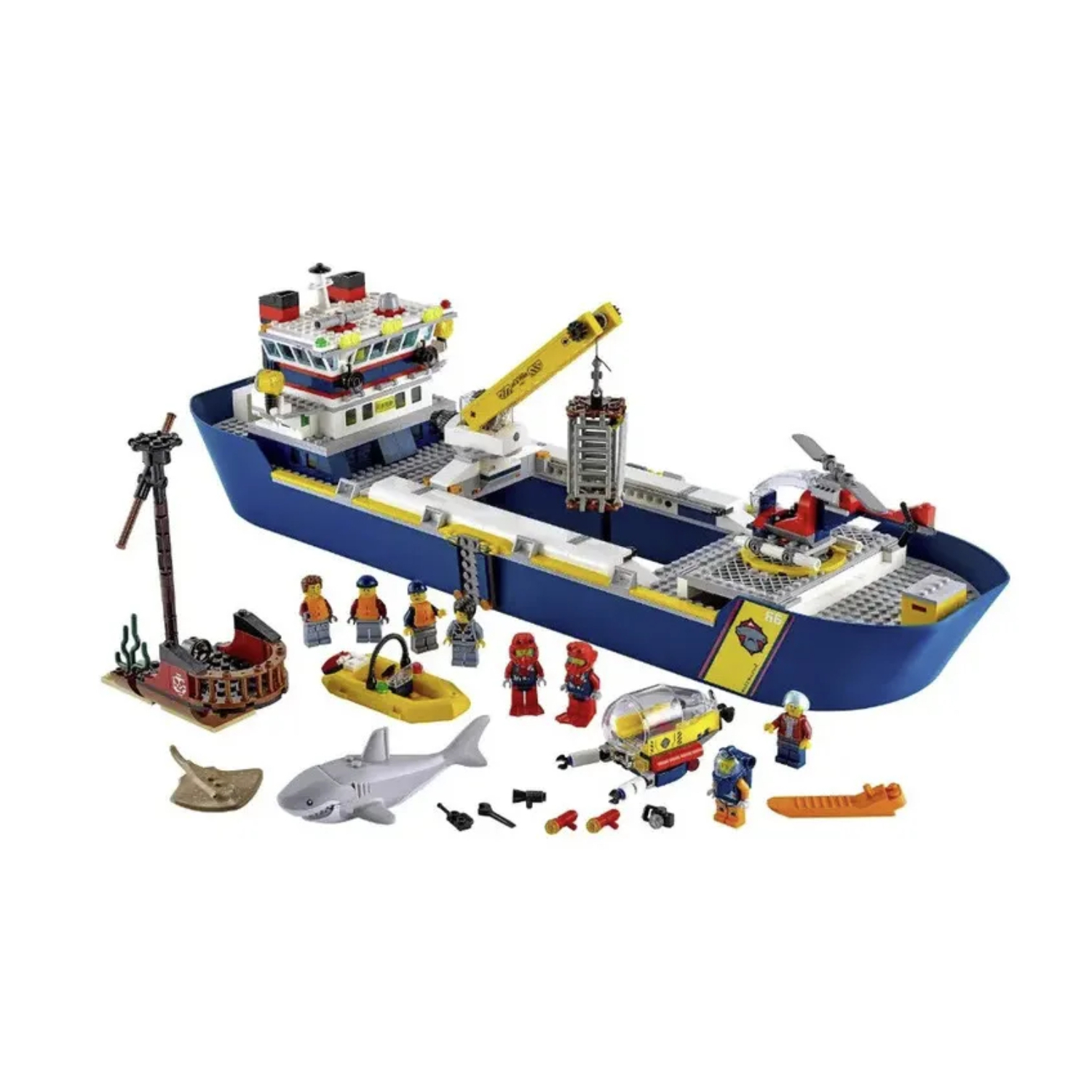 Конструктор Lepin Океан исследовательское судно, детализация, с фигурками, 793 элементов - LE-11617A