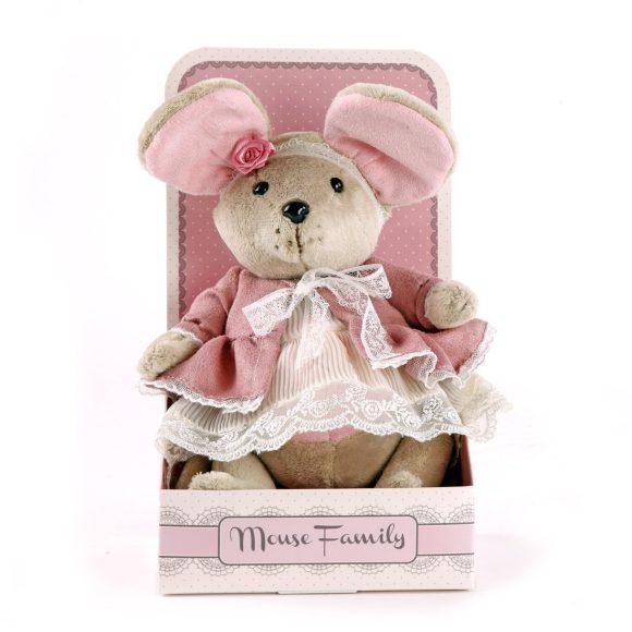Мягкая игрушка Fluffy Family Мышка шарнирная Lady mouse *Розочка*  в пальто - 681203