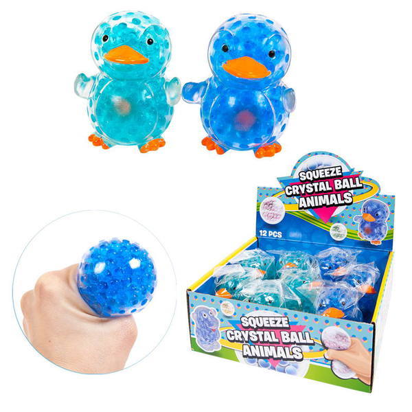 Игрушка-антистресс Junfa Toys Мялка с шариками *Пингвин прозрачный* - 1809-SQ086|1