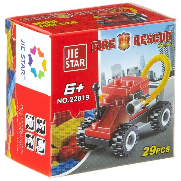 Конструктор Jie Star Пожарная машина, 29 деталей, 22019 - Г76281