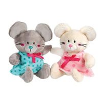 Мягкая игрушка Fluffy Family Мышонок Мики в платье, 15 см - 681595