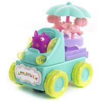 Развивающая игрушка машинка музыкальная - Кошечка Мяу, Деревяшки - 18WC01