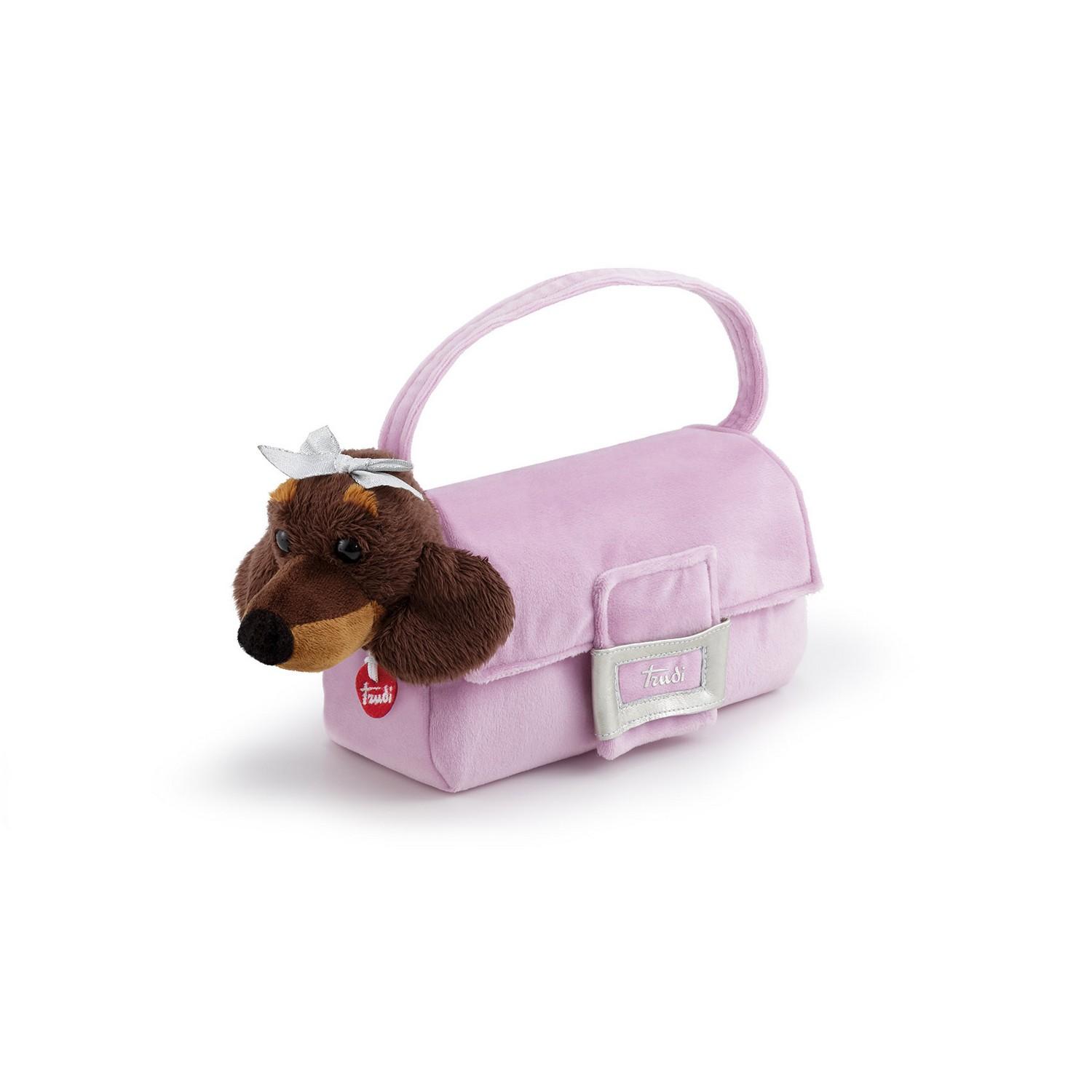 Мягкая игрушка Trudi Такса в сиреневой сумочке, 10x15x27см - 29790