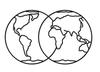 Пазл деревянный интерьерный EWA Design Полушария Земли - edes-earth