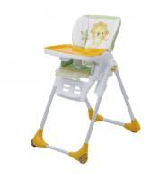 Стул для кормления Polini Classic Джунгли, белый | оранжевый