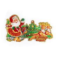 Панно Snowmen Дед мороз на санях 51х29см - Е92283
