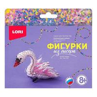 Набор для творчества LORI Фигурки из бисера Белый лебедь - Бис-092