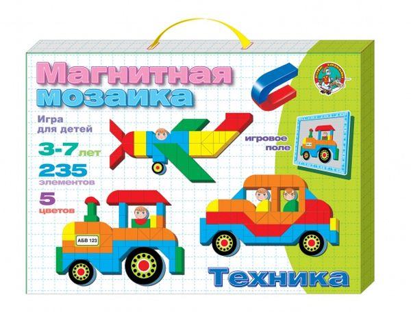 Магнитная мозаика Техника.(5 цветов, 220 магнитных фишек) - 1510