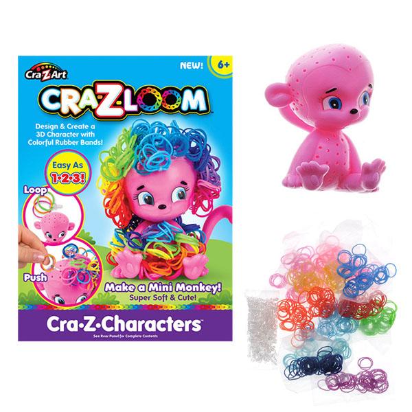 Набор для творчества CRA-Z-LOOM фигурка Обезьянка+ цветные резиночки - 19169