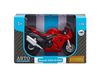 Мотоцикл *АВТОПАНОРАМА* SUZUKI GSR-R1000, масштаб 1:18, красный - JB1251504