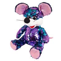 Мягкая игрушка ABtoys Мышь с пайетками, 20 см - M2043