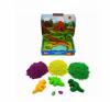 Фантастический песок 1toy, 3 цвета, 3 формочки, растущие динозавры - КС002