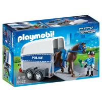 Конструктор Playmobil Полиция: Полиция с лошадью и прицепом - 6922pm