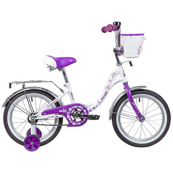Велосипед NOVATRACK 16* BUTTERFLY, белый-фиолетовый - 167BUTTERFLY.WVL9