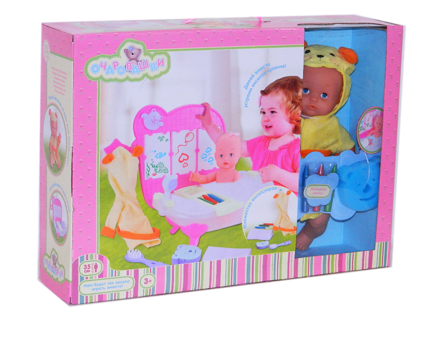 Пупс функциональный, Joy Toy с ванночкой для купания 5304 - Д43524