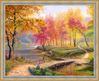 Алмазная мозаика *Осень в старом парке*, 50*40 см - АЖ-1822